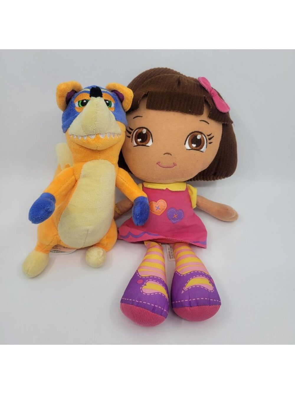 Dora the Explorer Plush Lot - Dora & Swiper - Character Stuffed Animal Toys